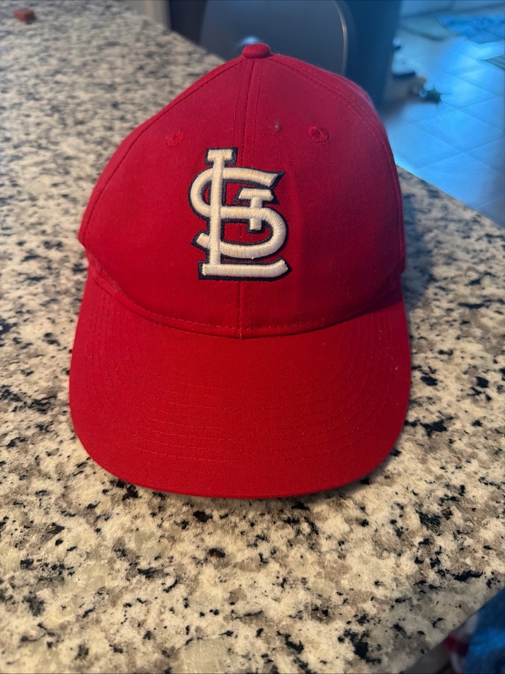 St. Louis Red Baseball Cap with White Logo
